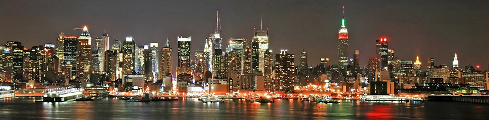 Die Skyline von Manhattan in New York